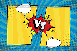 Versus.Fight background comic pop art style - vector image