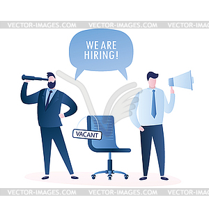 Human resource recruitment concept,people with - vector clip art