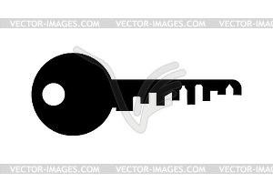 Ключевой силуэт, логотип или иконка недвижимости, - клипарт в векторе / векторное изображение