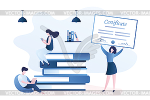 Education and skill improvement concept,successful - vector clipart