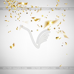 Golden confetti - vector clip art