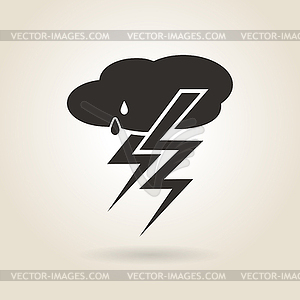 Icon thunderstorm - vector image