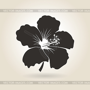 Icon Hibiscus Flower - vector image