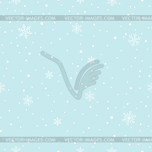 Snowflakes Falling Seamless Pattern - vector clipart