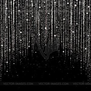 Занавес из серебряных частиц - векторное изображение