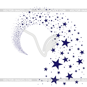 Поток простых звезд - иллюстрация в векторном формате