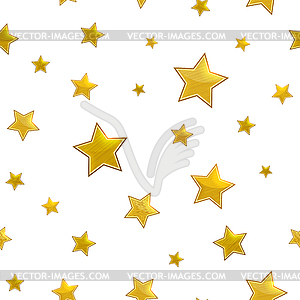 Seamless Pattern with Gold Stars - color vector clipart