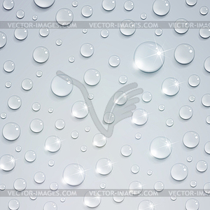 Shiny Water Drops - vector image