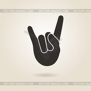 Hand Gesture Rock and Roll - vector clip art