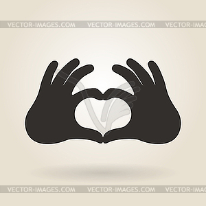 Жест рукой в знак сердца - изображение в формате EPS