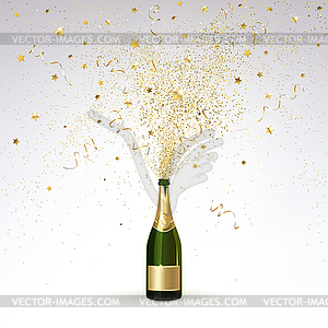 Champagne and Gold Confetti - vector image