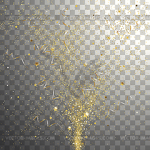 Burst Festive Gold Confetti - vector clipart