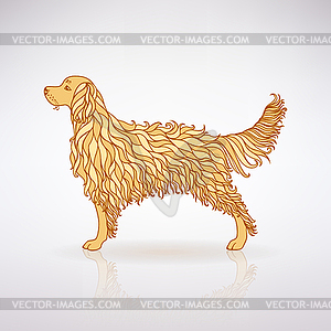 Stylized Yellow Dog - vector image