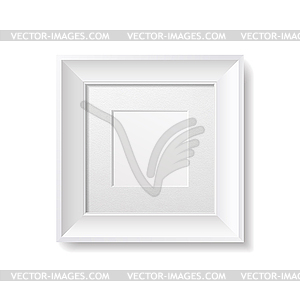 White Square Frame with Cardboard Passepartout - vector EPS clipart