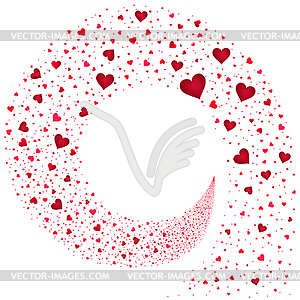 Stream Red Hearts - vector clipart