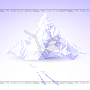 Stylized Mountain for Skiing - royalty-free vector image