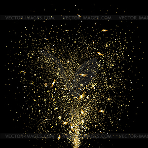 Festive Gold Confetti - vector clipart