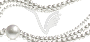 Banner with Pearls - vector image