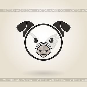 Pig Icon - stock vector clipart