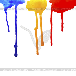 Капли краски стекают - векторизованное изображение клипарта