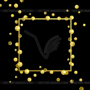 Frame of Golden Confetti - vector clipart / vector image