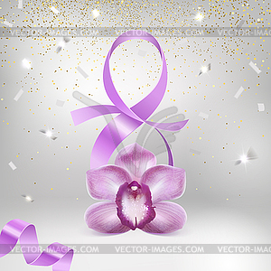 Congratulatory Banner on International Women`s Day - vector clipart