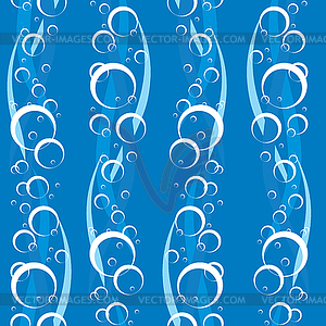 Air bubbles in water seamless pattern - vector clip art