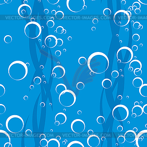 Air bubbles in water seamless pattern - vector image