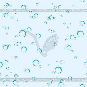 Air bubbles in water seamless pattern - vector image