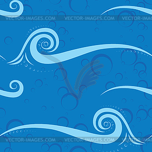 Abstract wave seamless pattern - color vector clipart