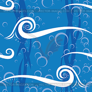 Abstract wave seamless pattern - vector clip art