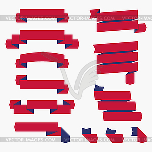 Banners, ribbons and labels set - vector image