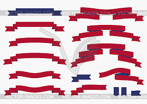 Banners, ribbons and labels set - vector image