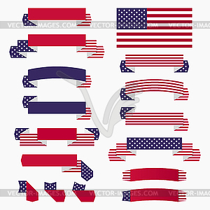 Red White and Blue Ribbon Banner 