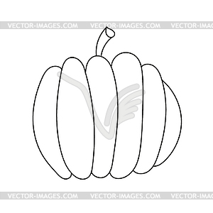 Simple coloring page. Pumpkin Vegetable to be - vector clip art