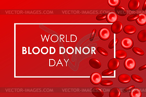 World Donor Day Banner. Poster or Flyer.  - vector clipart