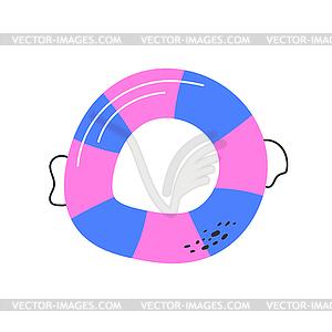 Каракули спасательного круга. для помощи sos - клипарт в векторном виде