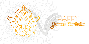 Happy Ganesh Chaturthi Festival Bacground Template - vector clip art