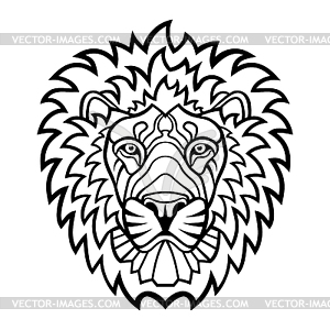 Lion head mascot - vector clipart