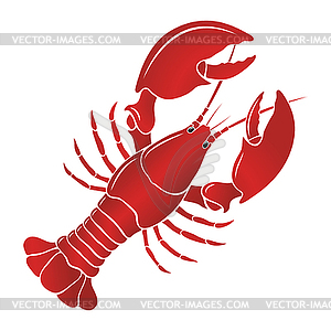 Boiled lobster - vector clip art