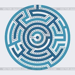 Circle maze - vector clipart