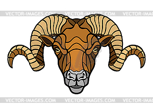 Ram head mascot - vector clipart