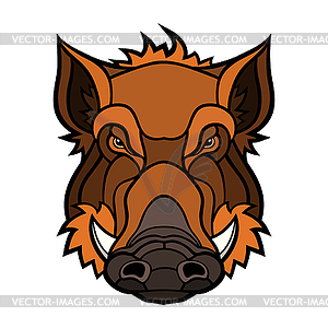 Head of boar mascot color design - vector clipart