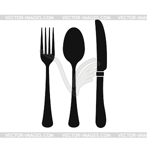 Cutlery on transparent background. Fork knife and - vector clipart