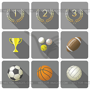 Set of sport icons - vector image