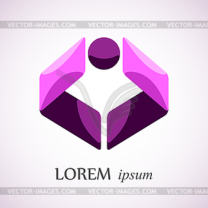 Logo rhombus abstract symbol - vector image