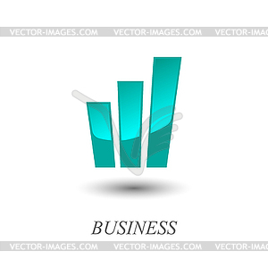 Growth Chart logo - vector clip art