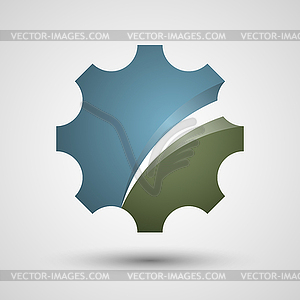 Gear logo design - vector image