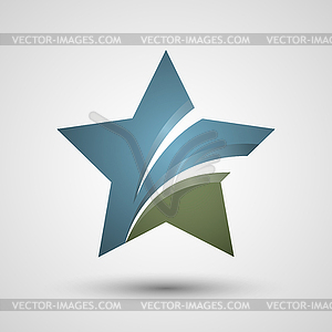 Star logo design - vector clip art