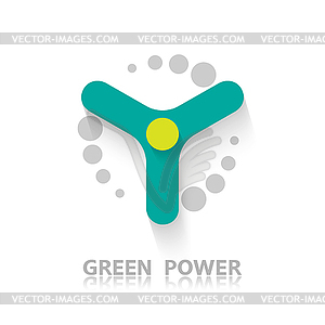 Wind power turbine icon  - vector clipart